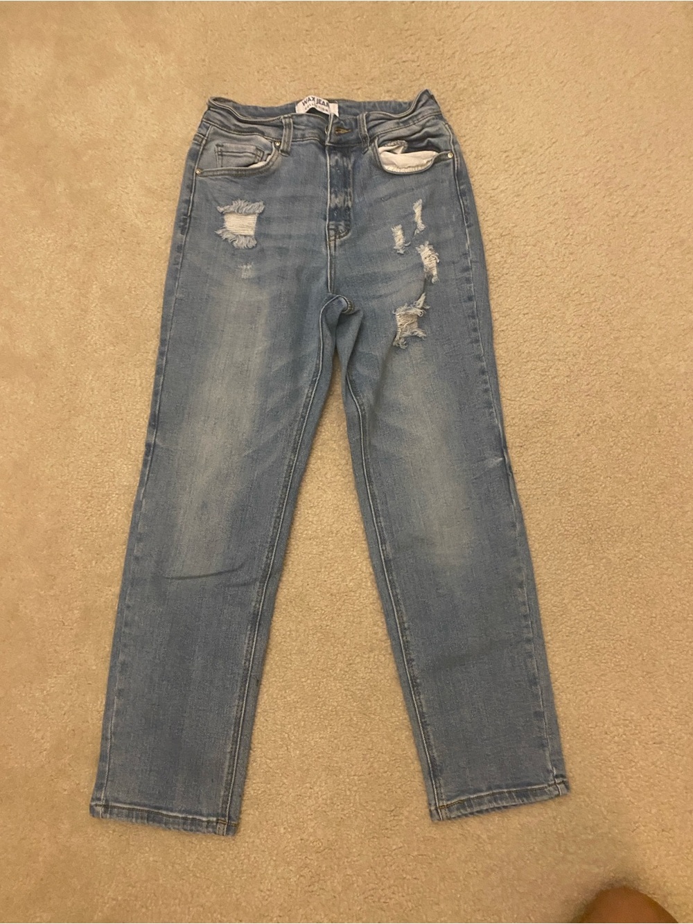 High-Rise Distressed Light Blue Women’s Jeans